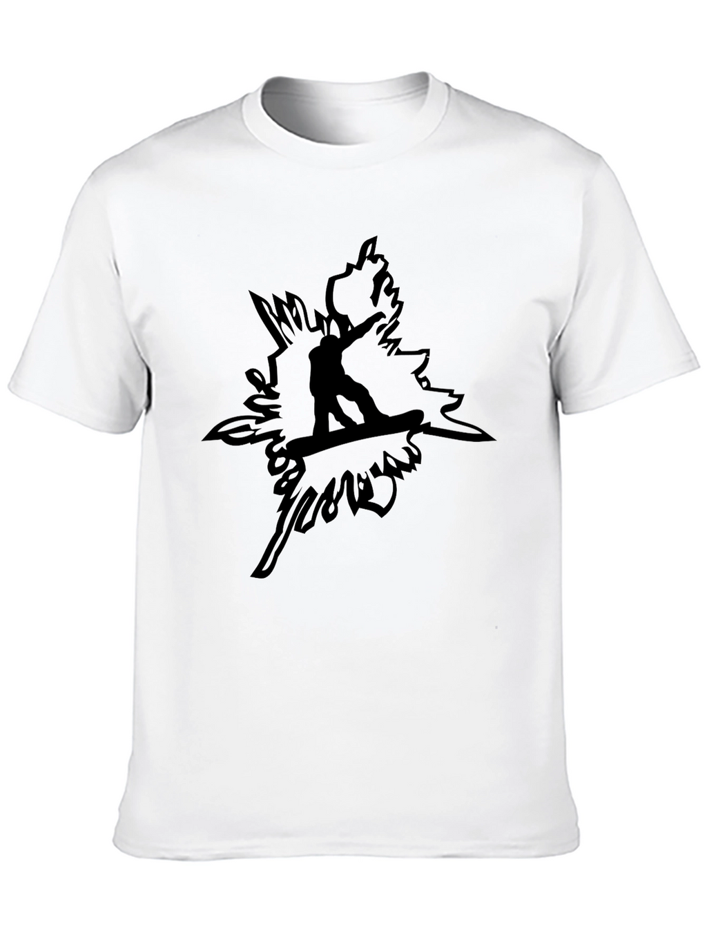 Black Snowboard Graphic Tee - Mens