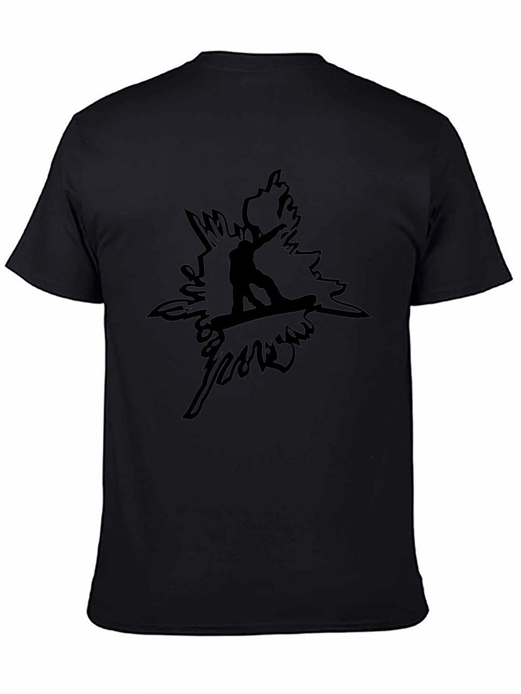 Black Snowboard Graphic Tee - Mens