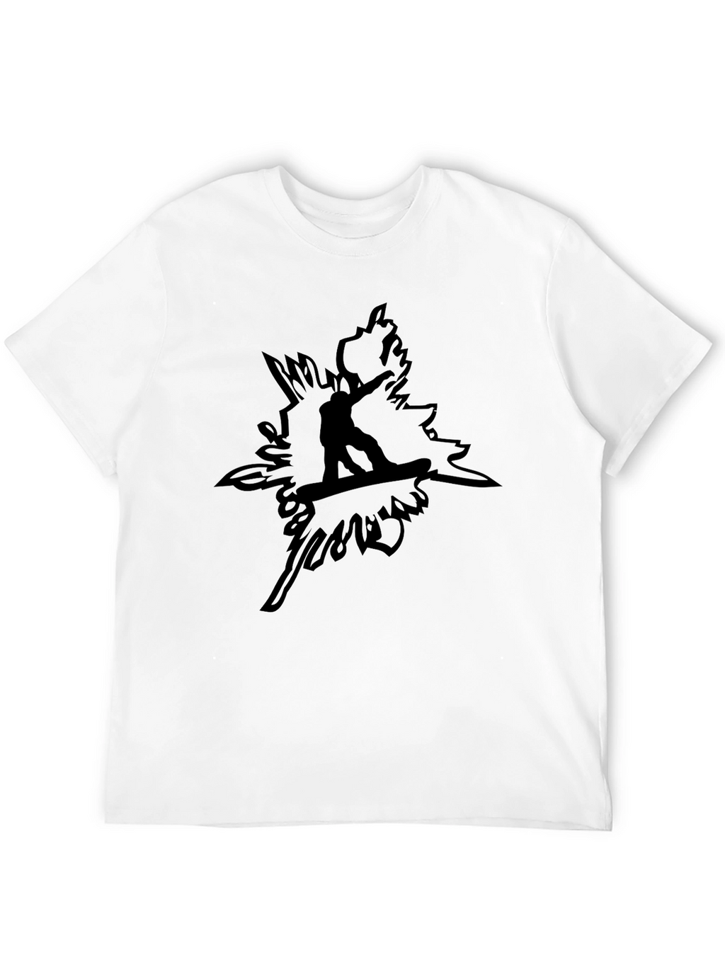 Black Snowboard Graphic Tee - Mens