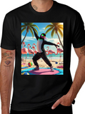 Penguin Yoga Beach T-Shirt