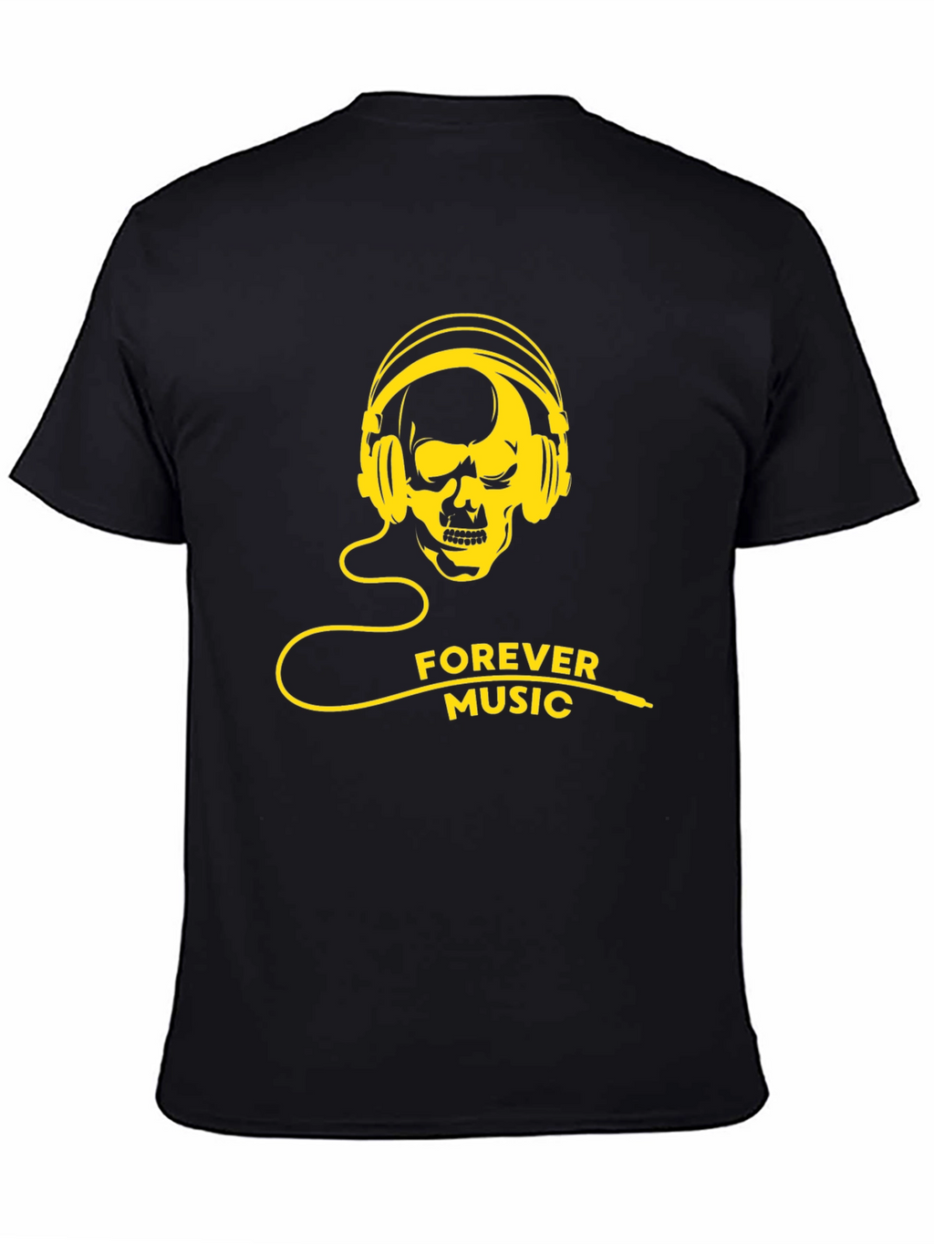 Skull Headphone T-Shirt - Forever Music Graphic Tee