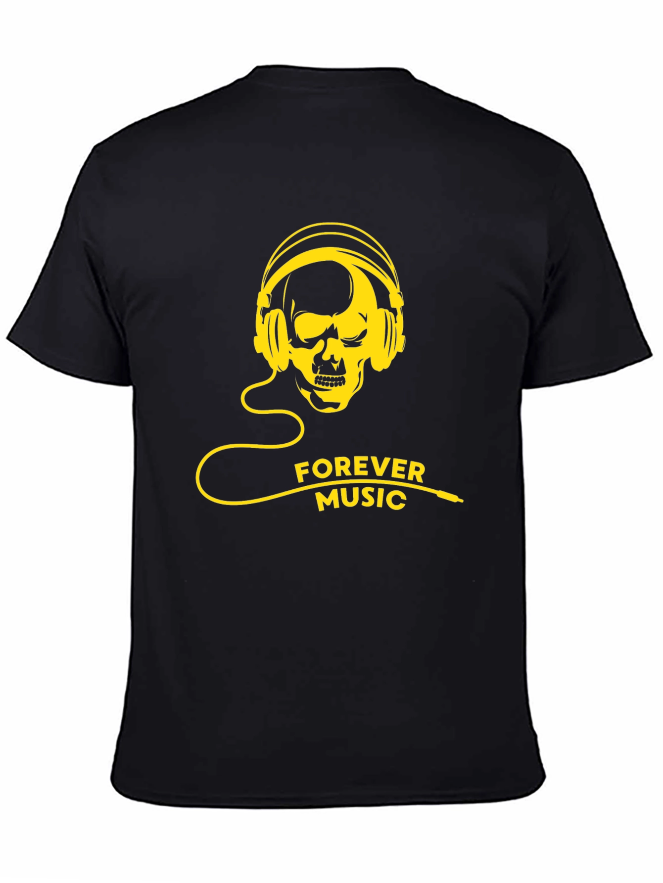 Skull Headphone T-Shirt - Forever Music Graphic Tee