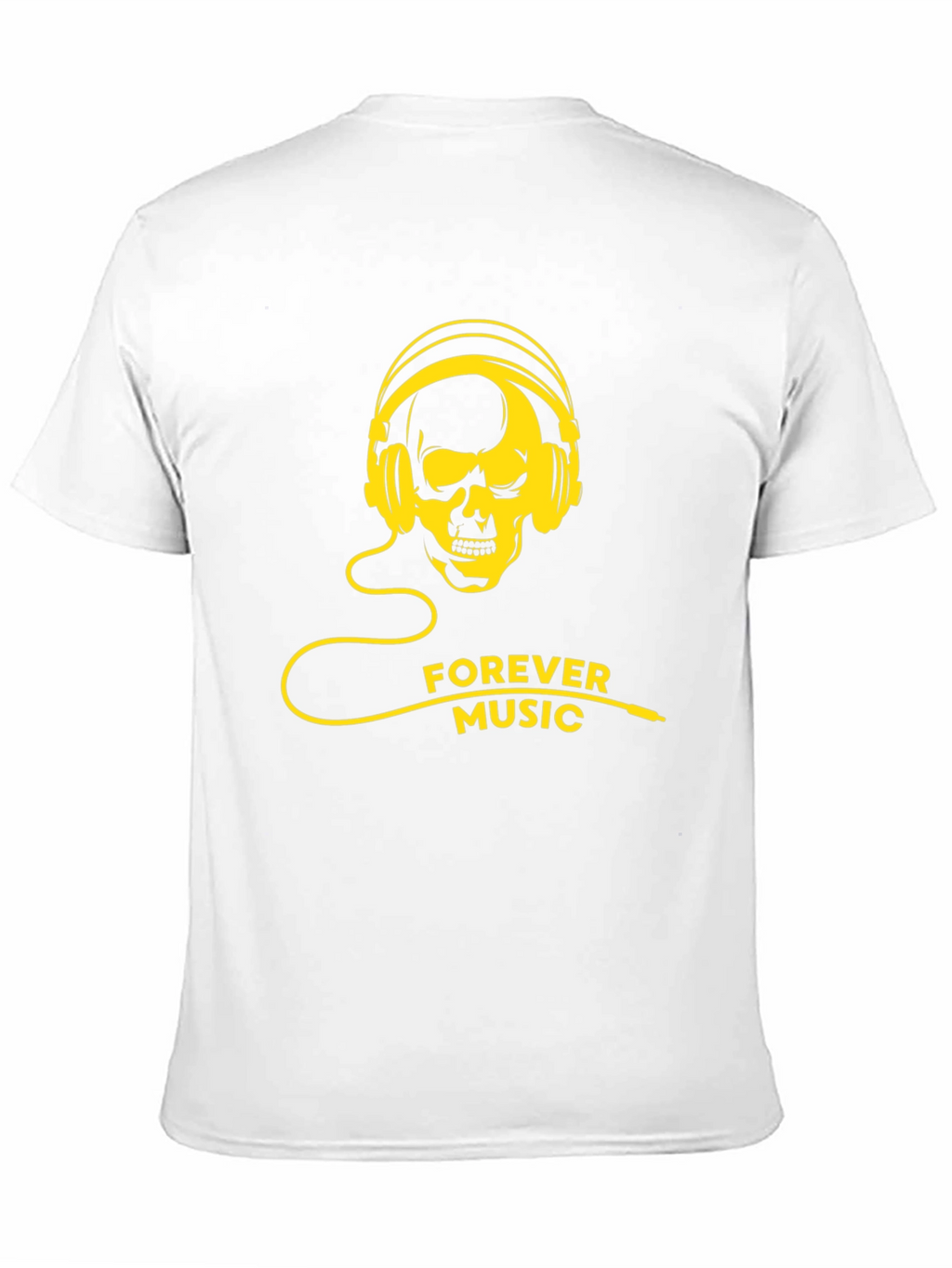 Skull Headphone T-Shirt - Forever Music Graphic Tee