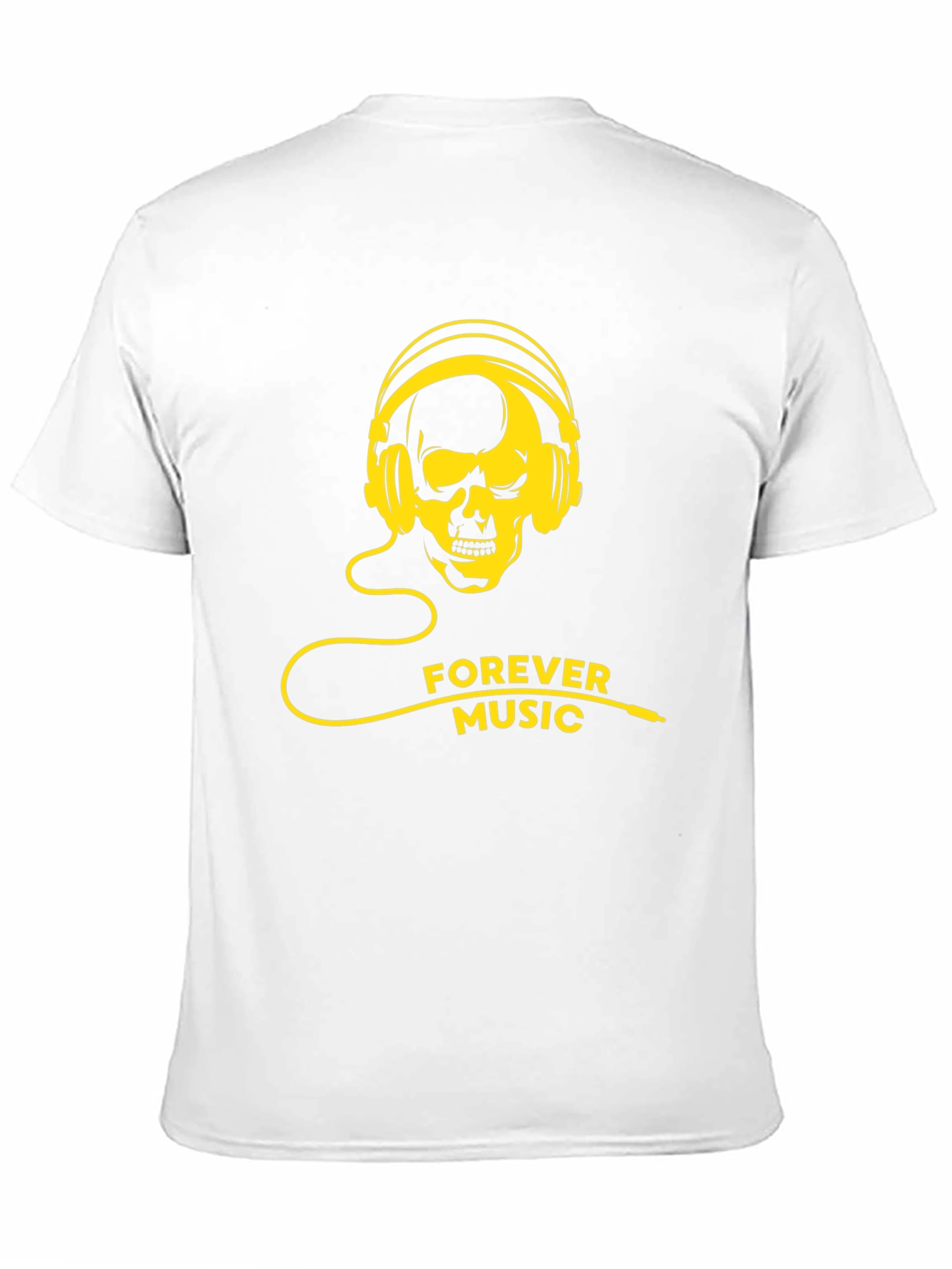 Skull Headphone T-Shirt - Forever Music Graphic Tee