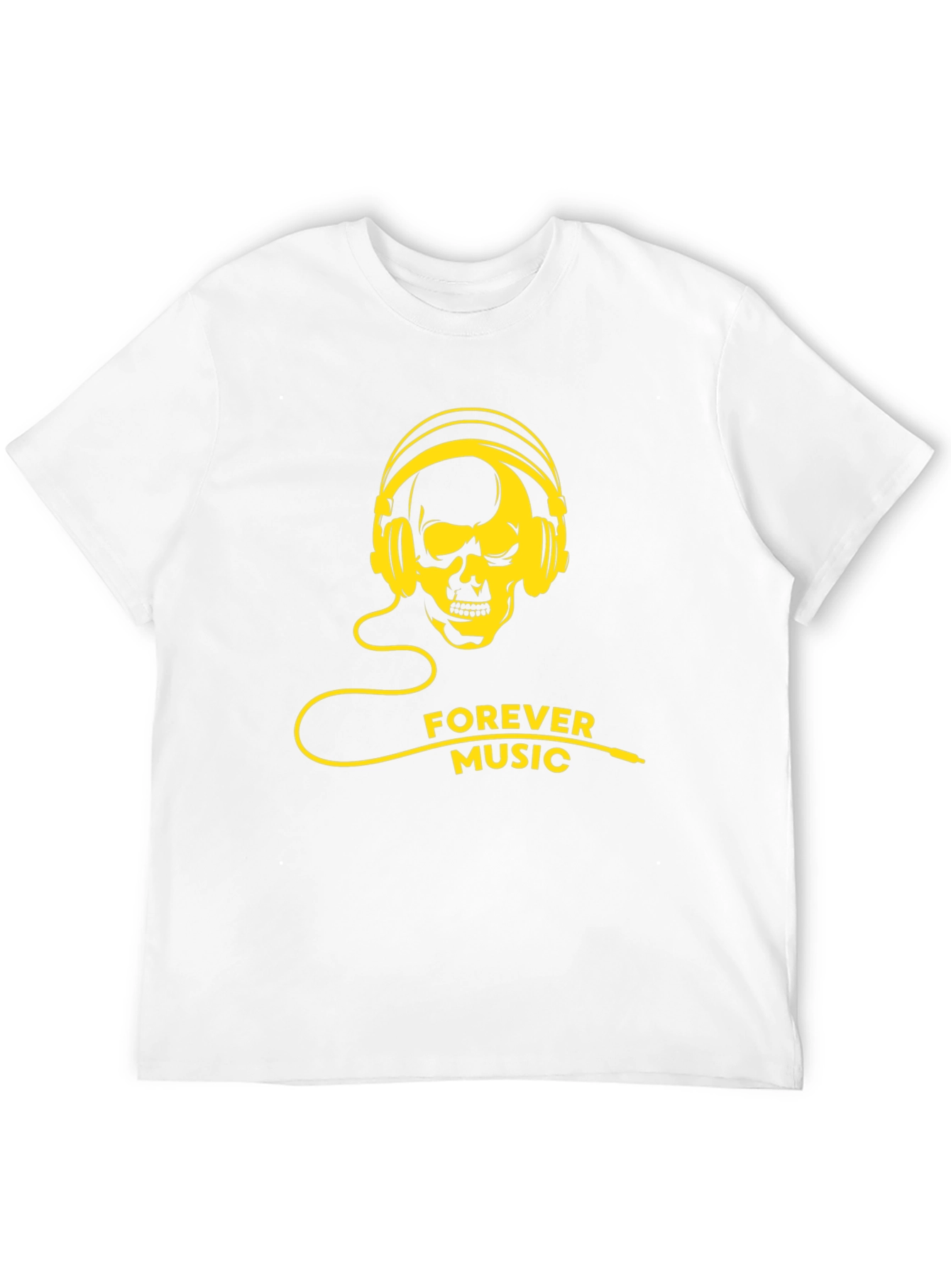 Skull Headphone T-Shirt - Forever Music Graphic Tee