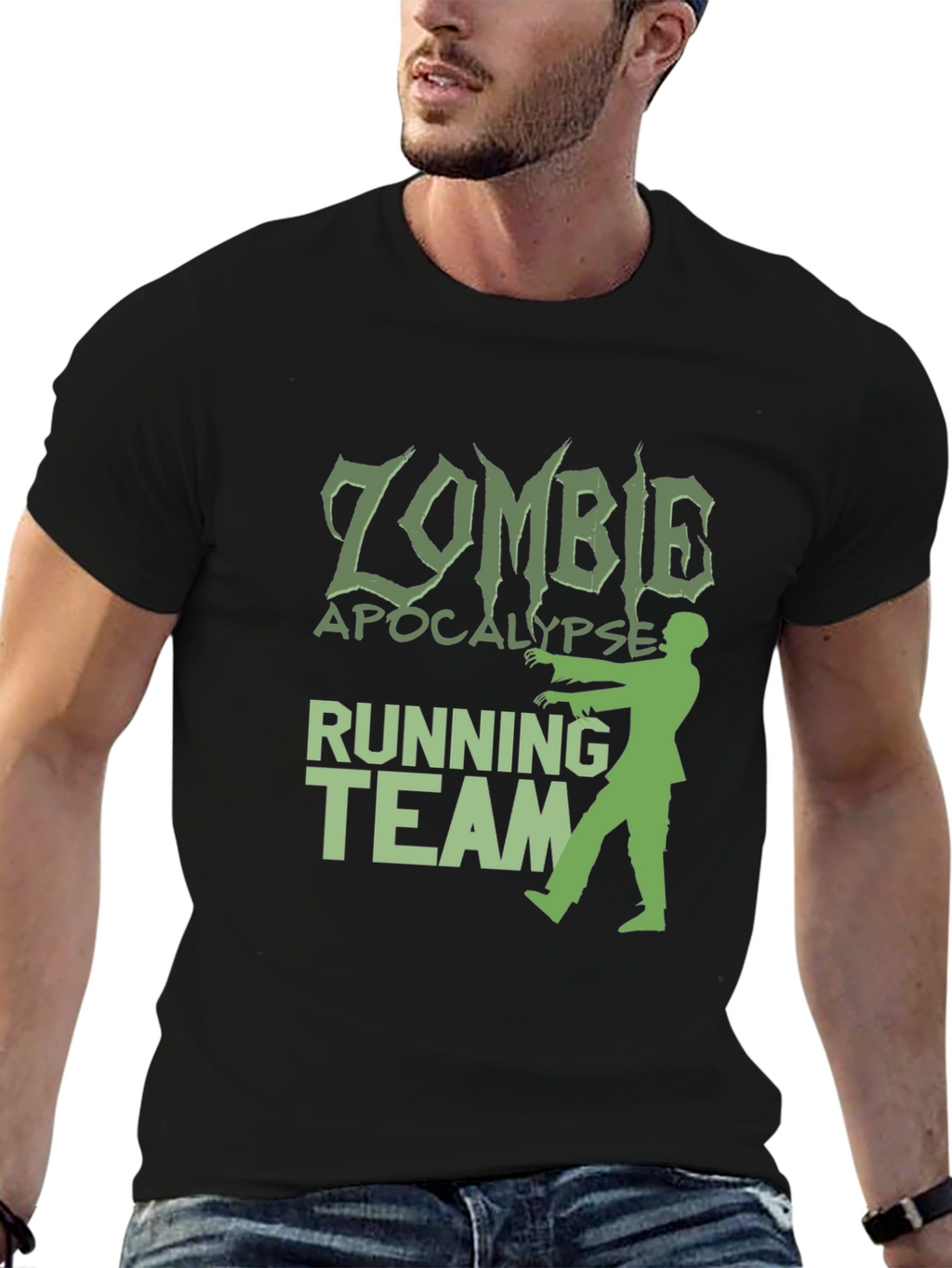 Zombie Apocalypse Running Team Graphic T-Shirt