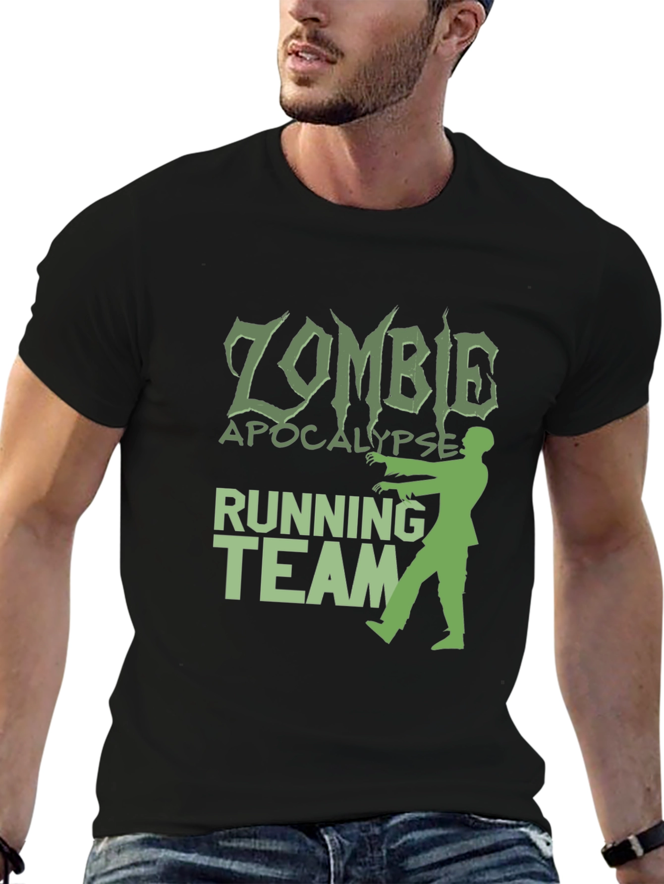 Zombie Apocalypse Running Team Graphic T-Shirt