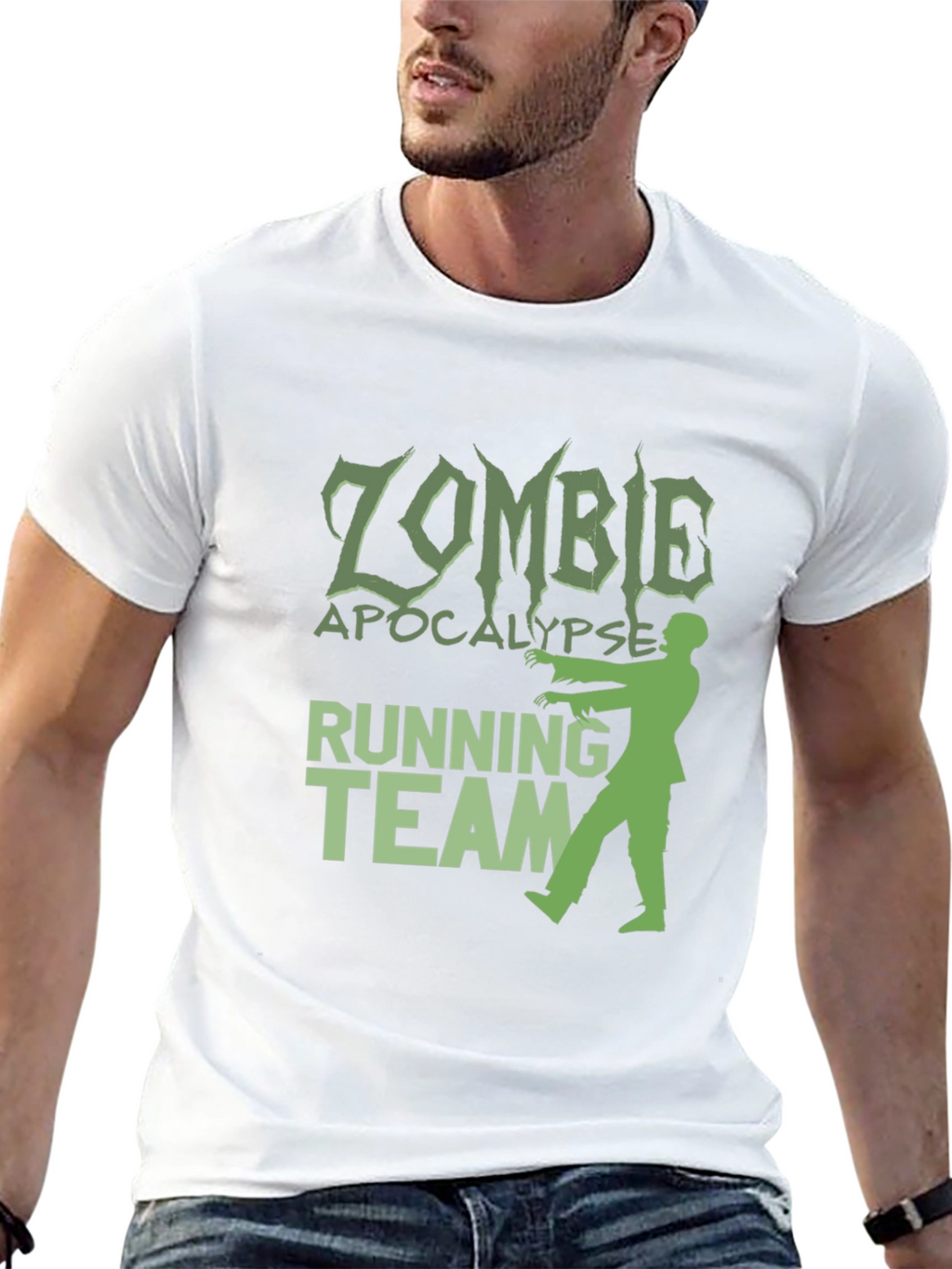 Zombie Apocalypse Running Team Graphic T-Shirt
