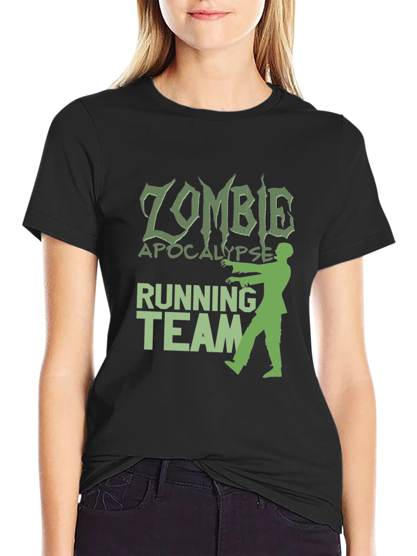 Zombie Apocalypse Running Team Graphic T-Shirt