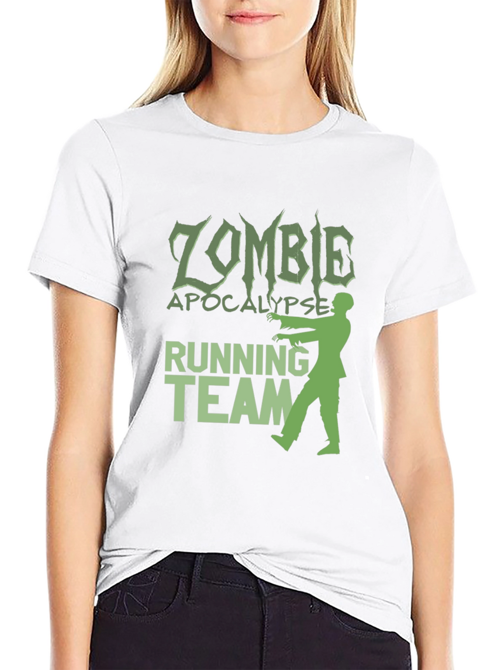 Zombie Apocalypse Running Team Graphic T-Shirt