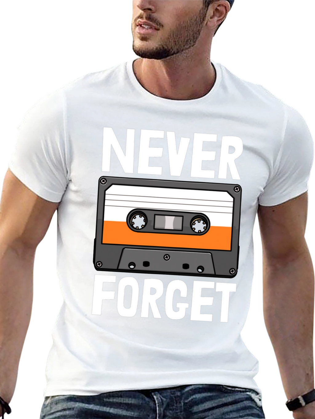 Never Forget Cassette Tape Graphic Tee