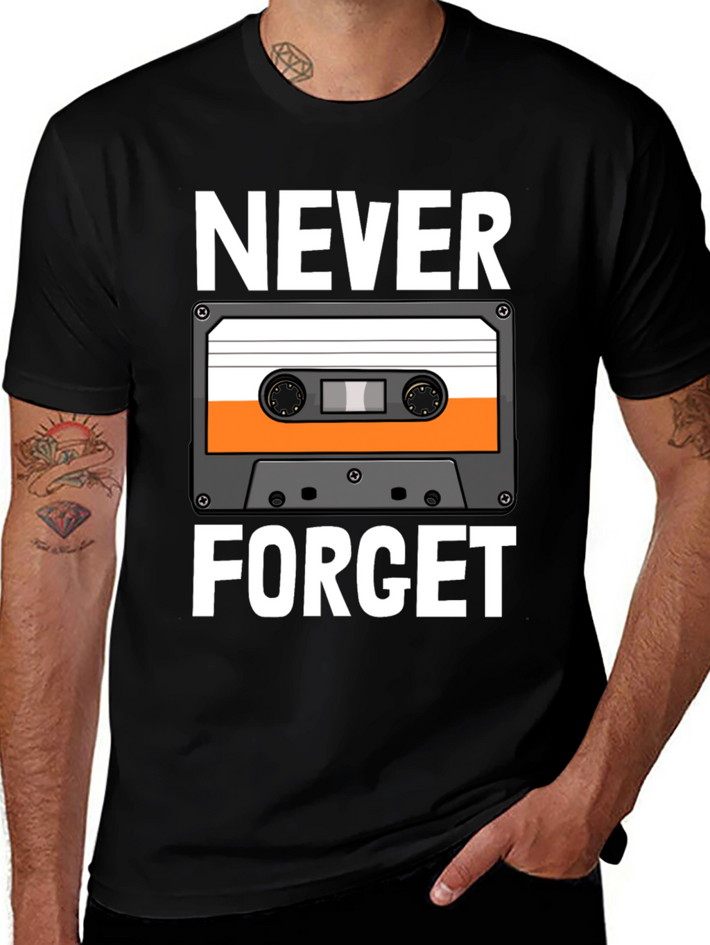 Never Forget Cassette Tape Graphic Tee
