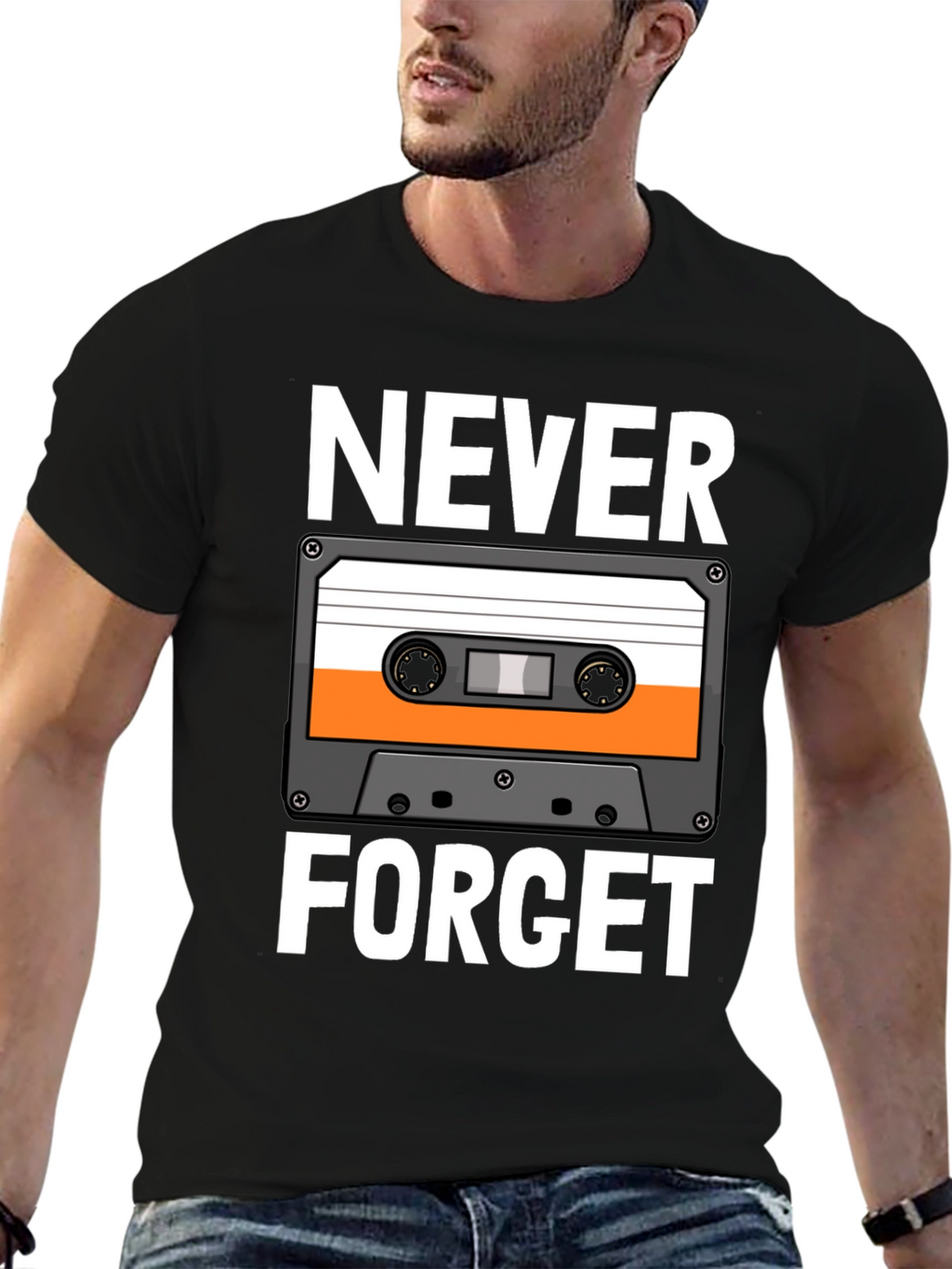 Never Forget Cassette Tape Graphic Tee