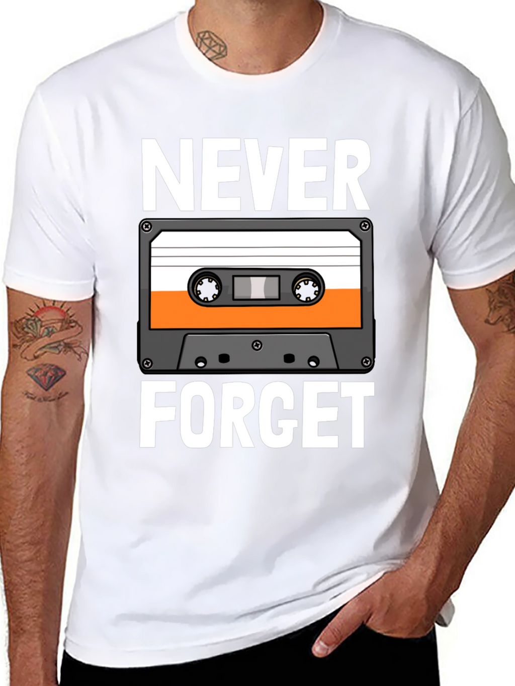 Never Forget Cassette Tape Graphic Tee