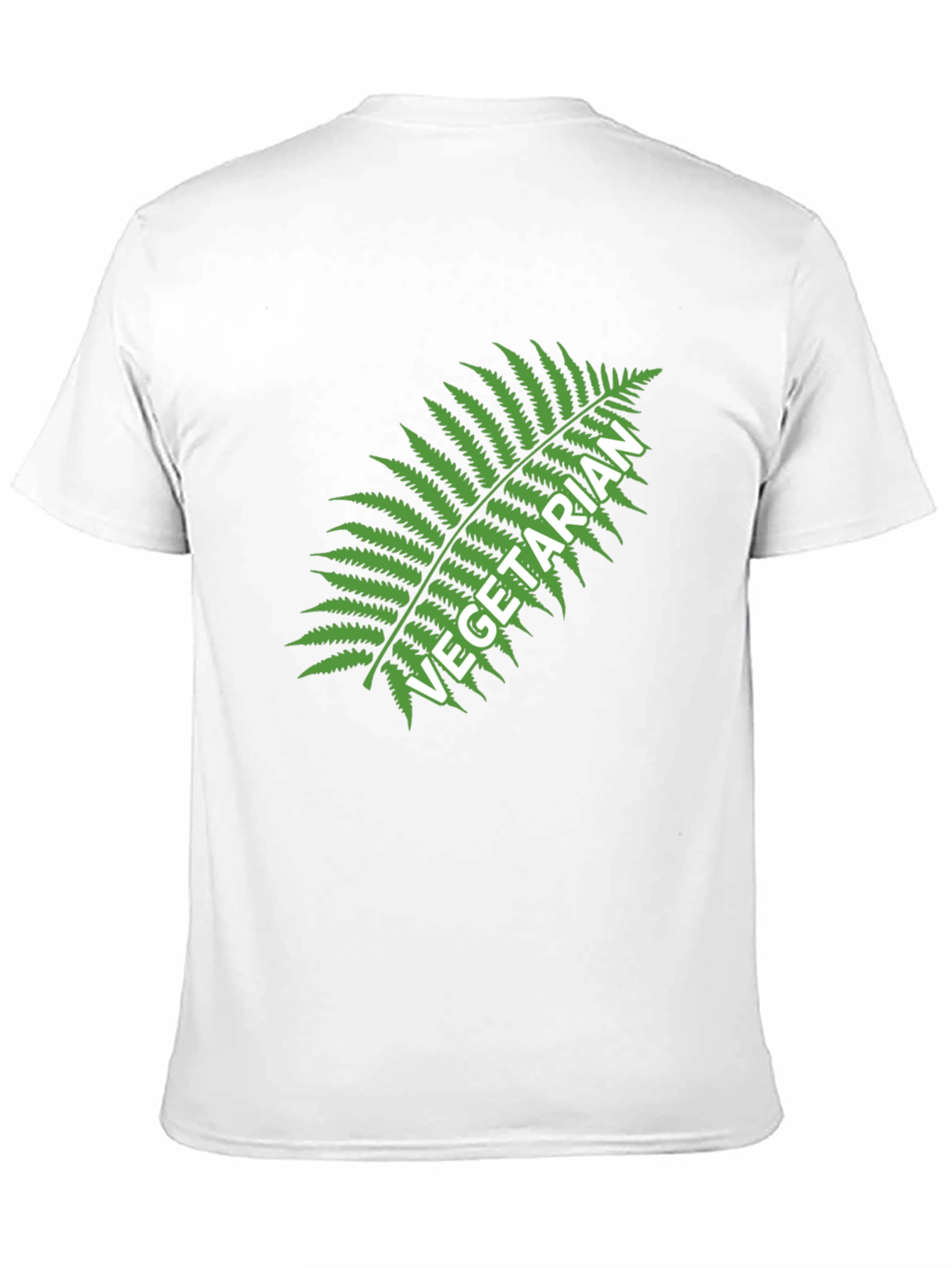 Vegetarian Fern Graphic Tee - Black Cotton T-Shirt