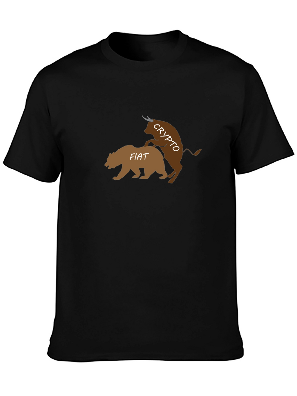 Crypto Bull Fiat Bear Black T-Shirt