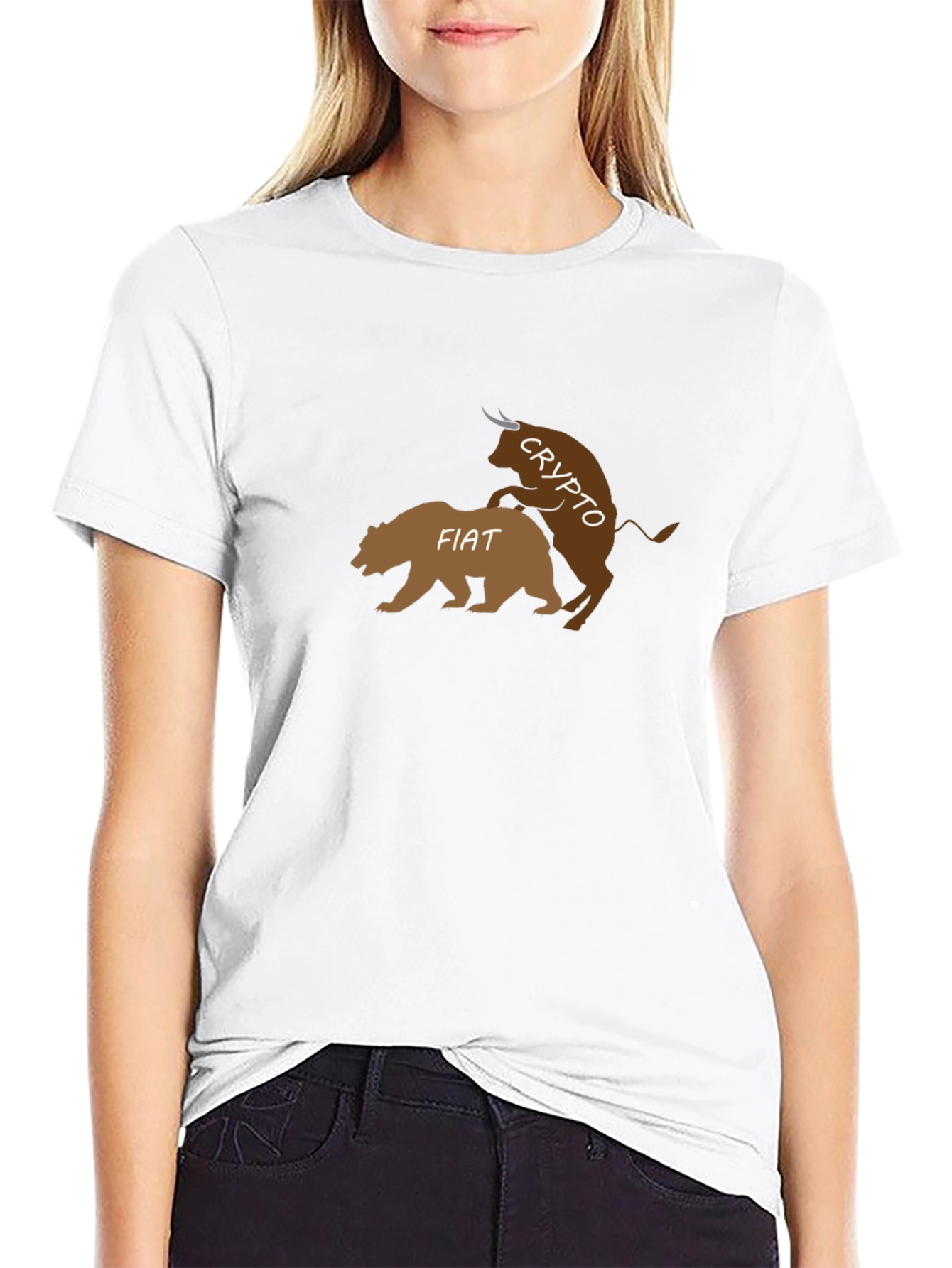 Crypto Bull Fiat Bear Black T-Shirt