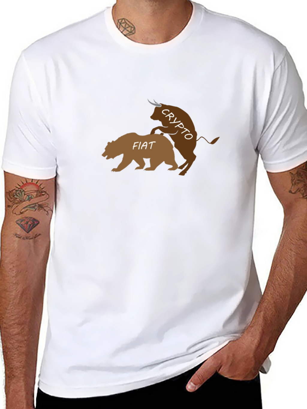 Crypto Bull Fiat Bear Black T-Shirt