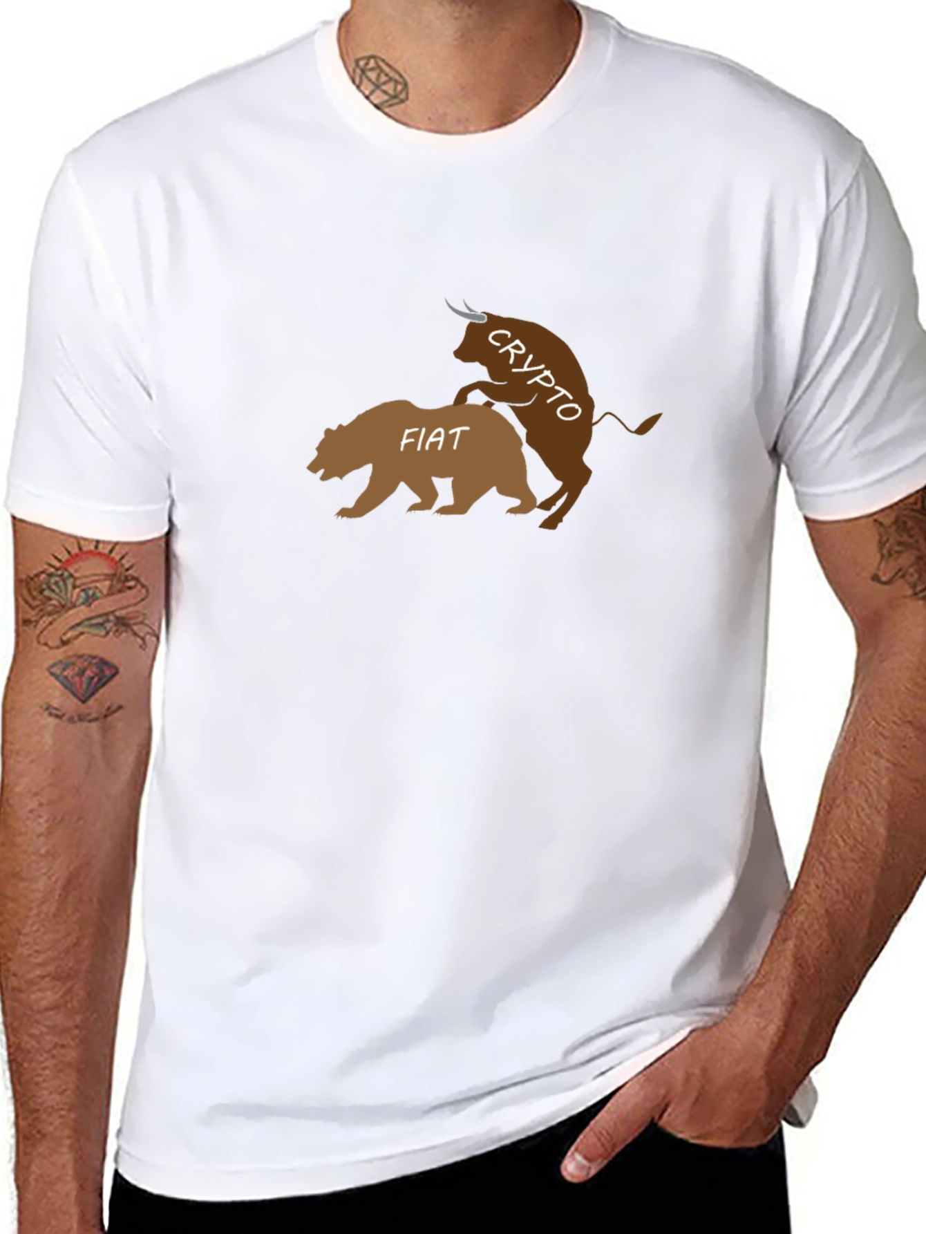 Crypto Bull Fiat Bear Black T-Shirt