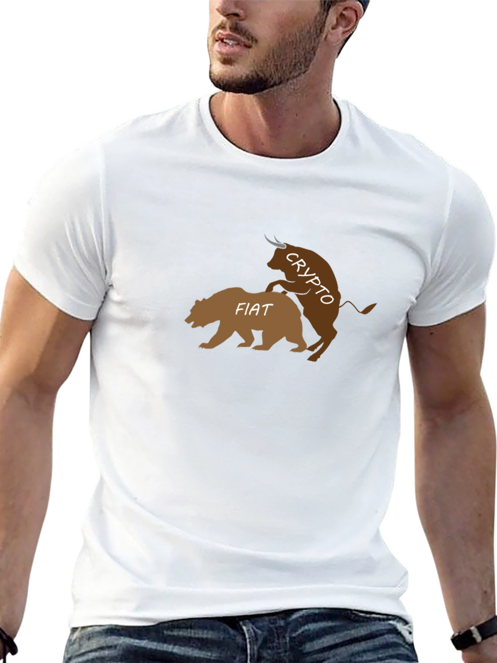 Crypto Bull Fiat Bear Black T-Shirt