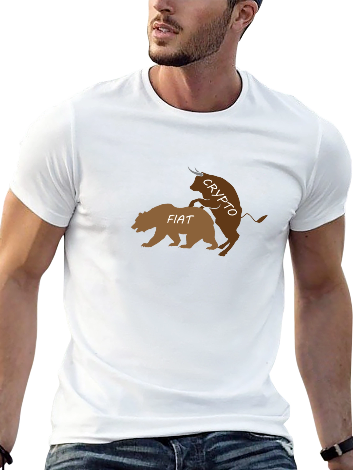 Crypto Bull Fiat Bear Black T-Shirt