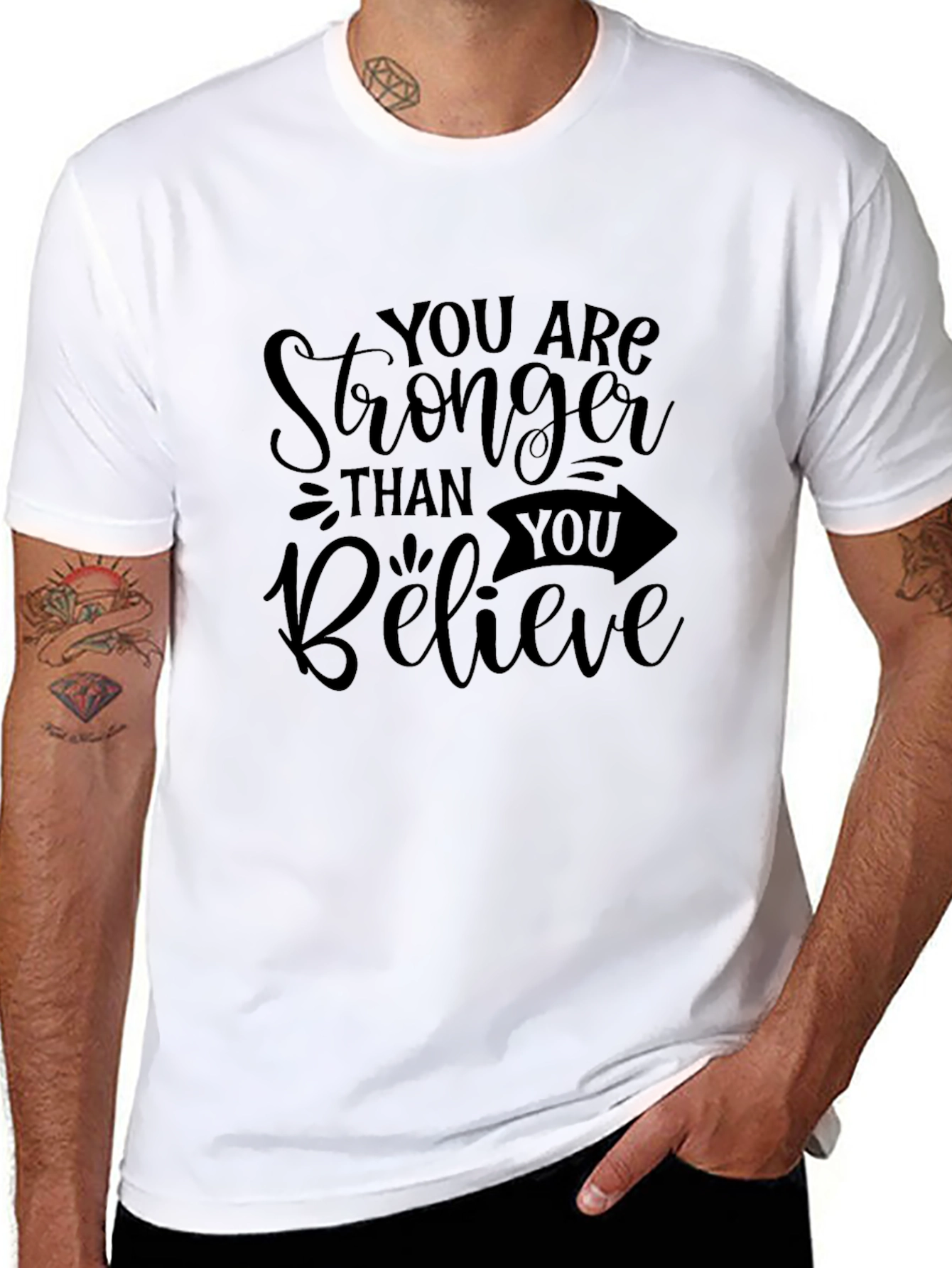 Stronger Than You Believe Black T-Shirt