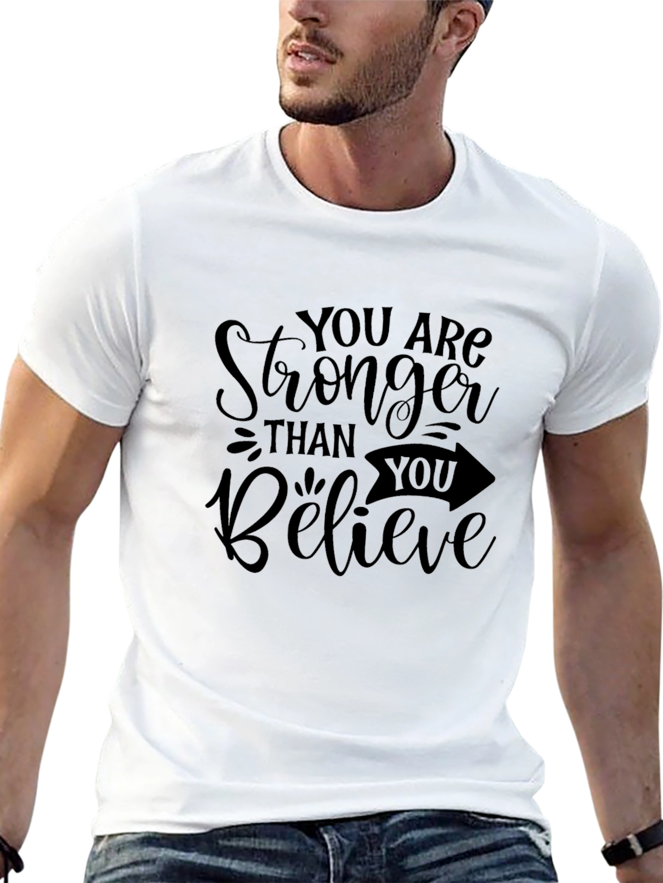 Stronger Than You Believe Black T-Shirt