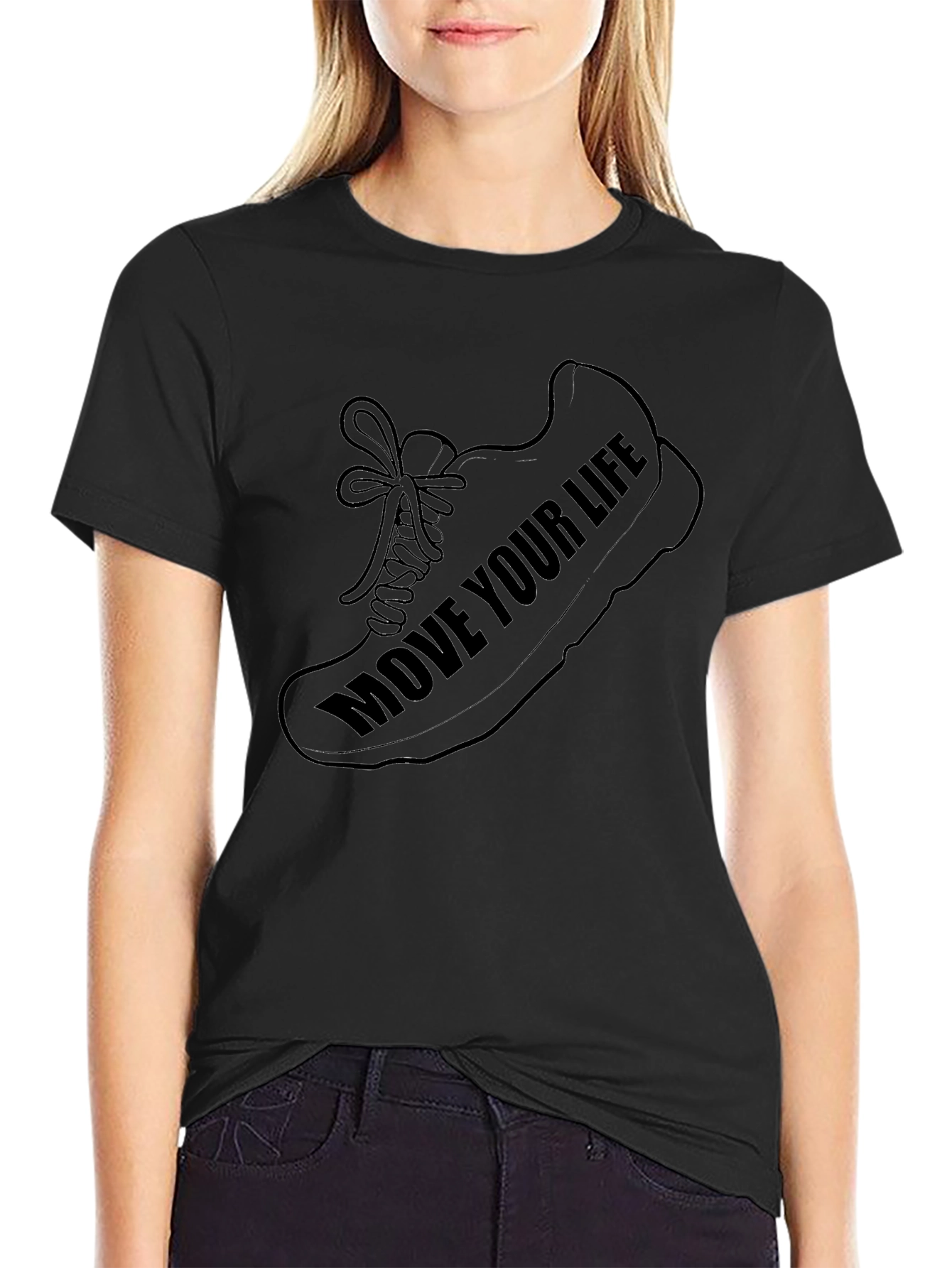 Move Your Life Graphic T-Shirt - Black