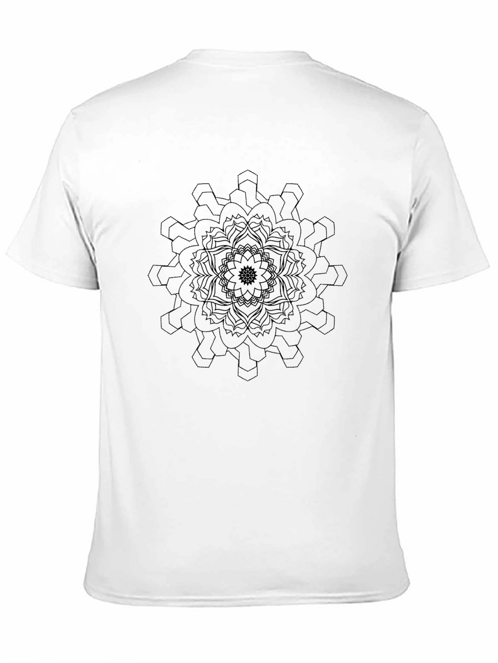 Geometric Mandala Graphic Black T-Shirt