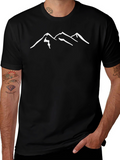 Mountain Peak Graphic Tee - Black Unisex T-Shirt