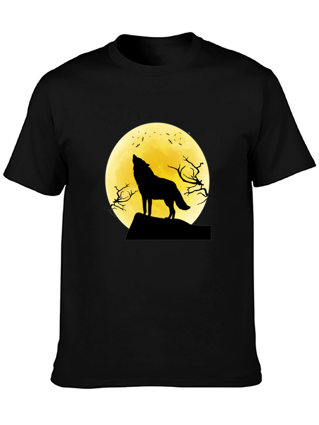 Wolf Moon Graphic Tee - Black T-Shirt