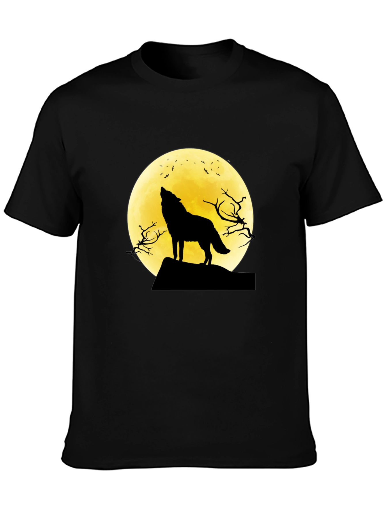 Wolf Moon Graphic Tee - Black T-Shirt