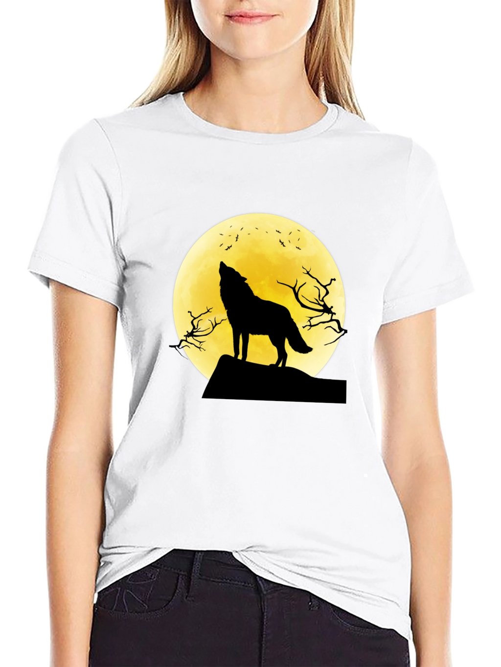 Wolf Moon Graphic Tee - Black T-Shirt