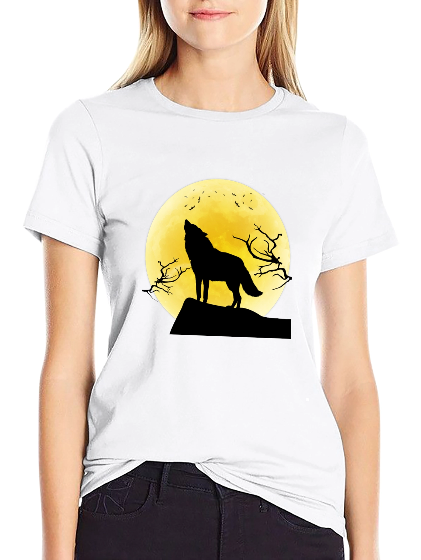 Wolf Moon Graphic Tee - Black T-Shirt