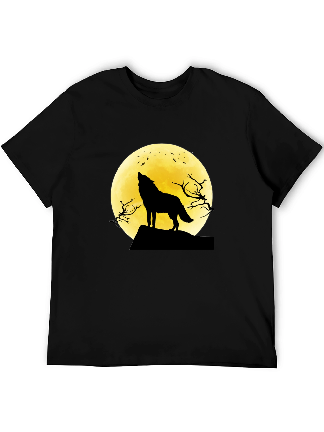 Wolf Moon Graphic Tee - Black T-Shirt