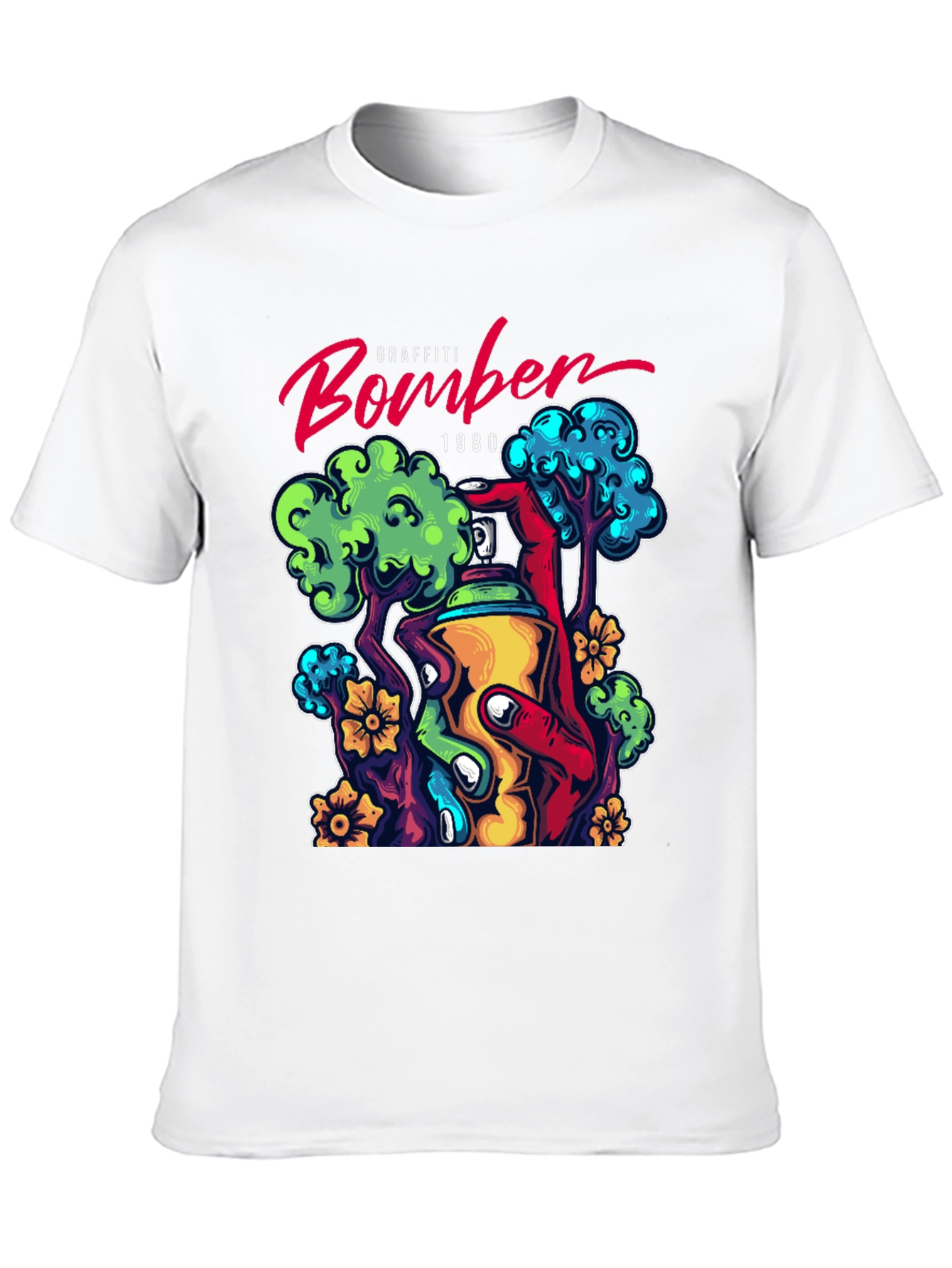 Graffiti Bomber 1980 Graphic T-Shirt