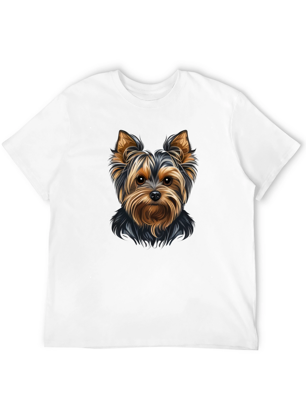 Yorkie Dog Graphic Tee - Black Unisex T-Shirt