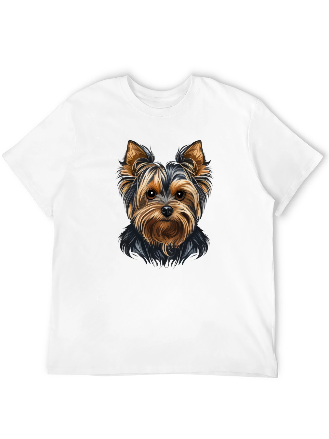 Yorkie Dog Graphic Tee - Black Unisex T-Shirt