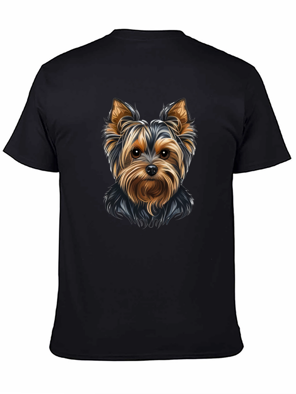 Yorkie Dog Graphic Tee - Black Unisex T-Shirt