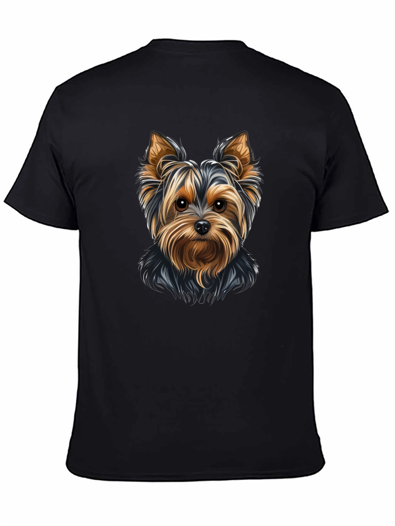 Yorkie Dog Graphic Tee - Black Unisex T-Shirt