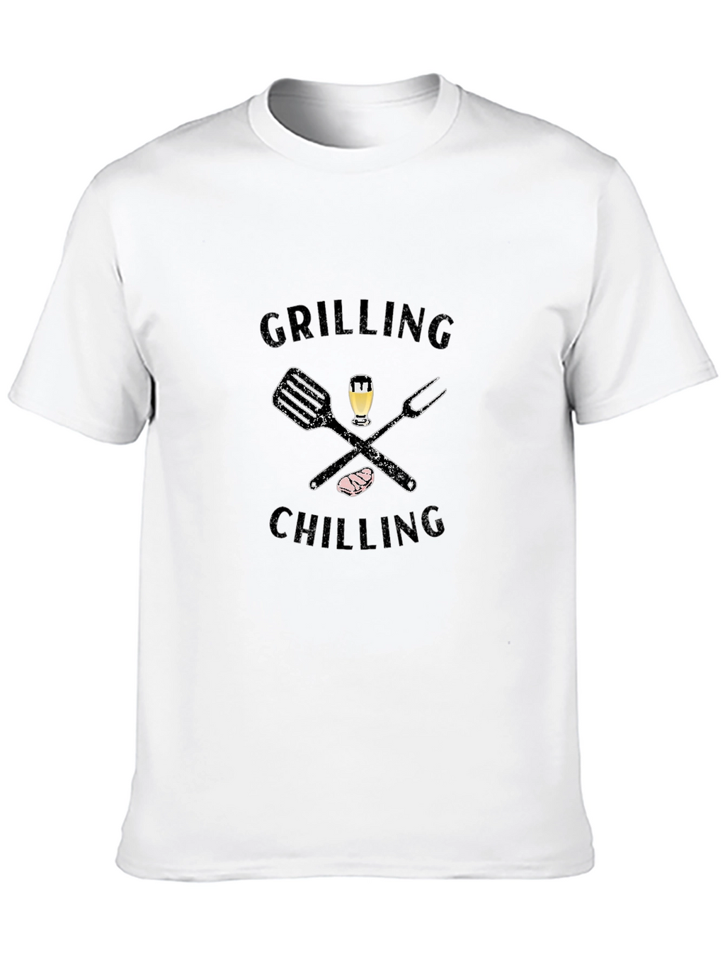 Grilling & Chilling Black T-Shirt BBQ Season