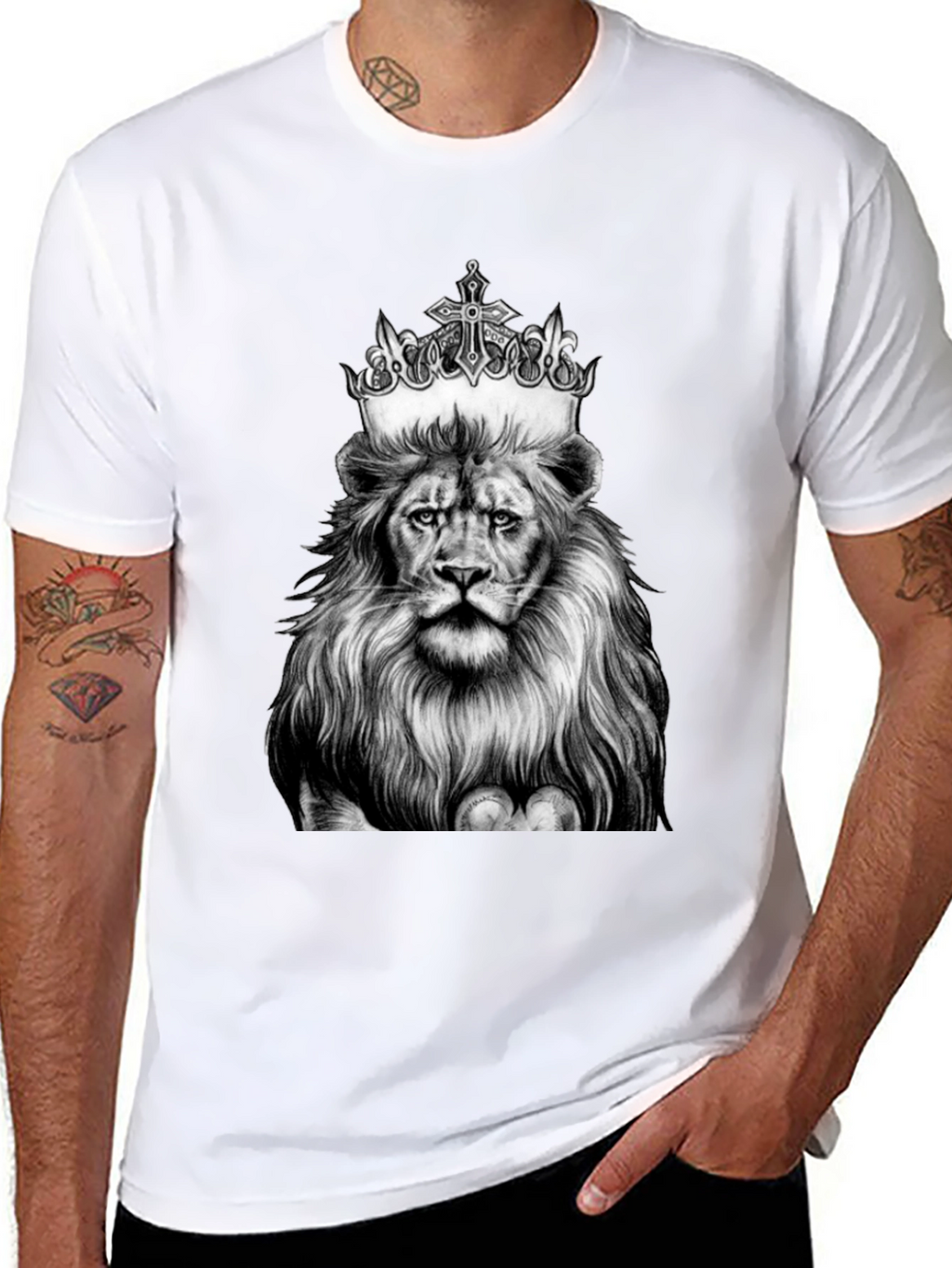 Lion King Graphic Tee - Black Cotton T-Shirt