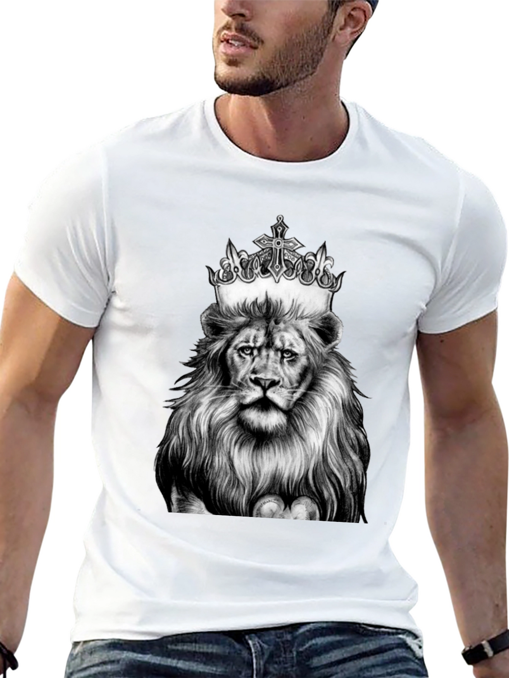 Lion King Graphic Tee - Black Cotton T-Shirt