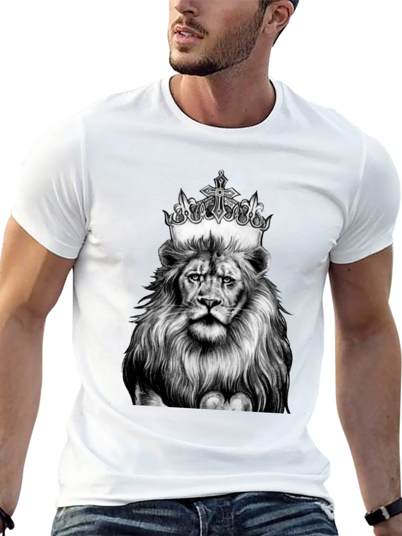 Lion King Graphic Tee - Black Cotton T-Shirt