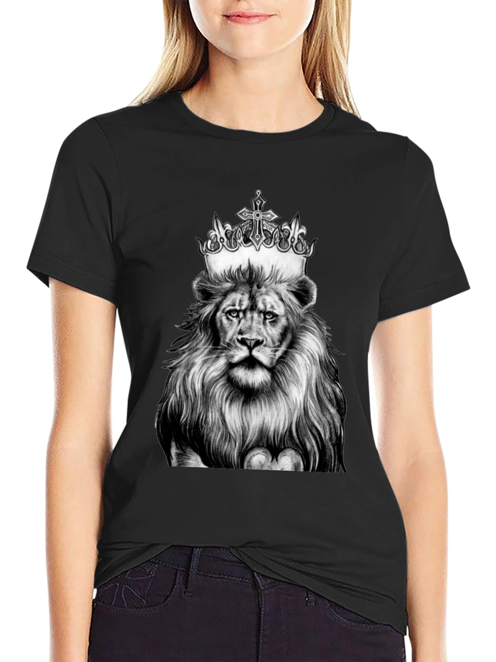 Lion King Graphic Tee - Black Cotton T-Shirt