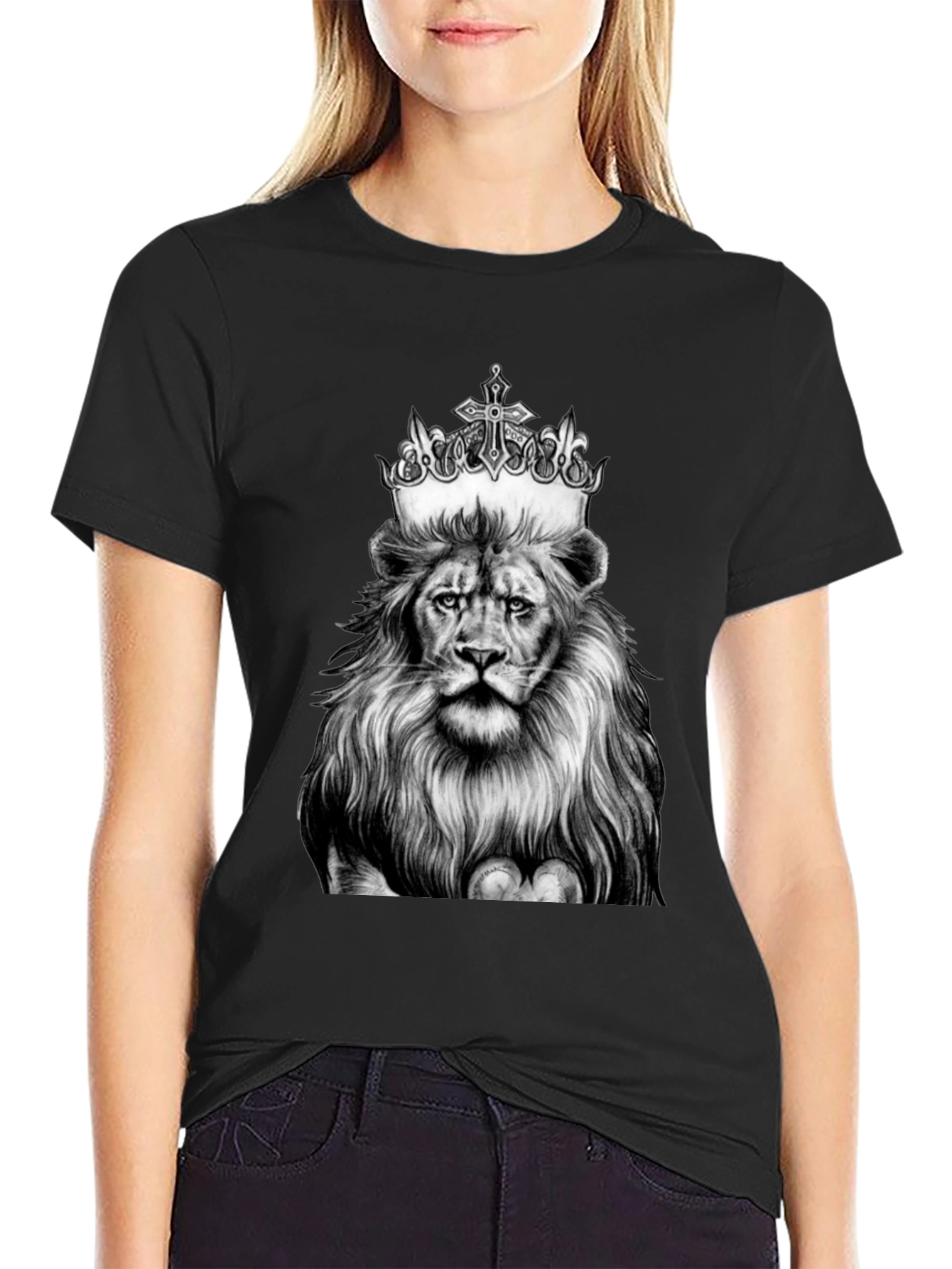 Lion King Graphic Tee - Black Cotton T-Shirt