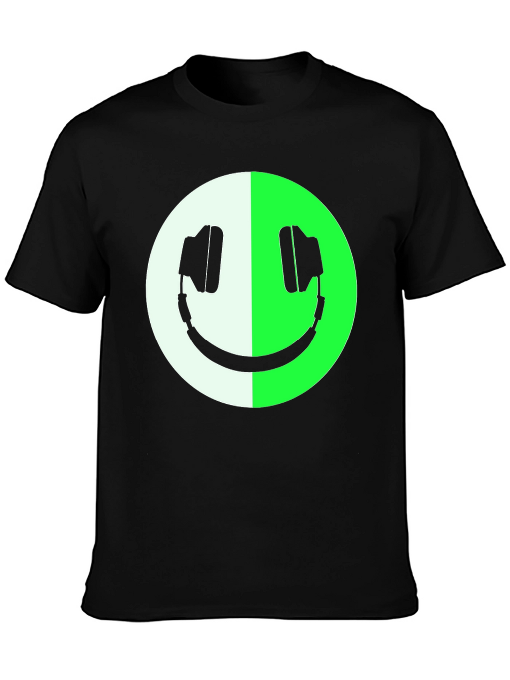 Headphone Smiley Face Graphic Tee