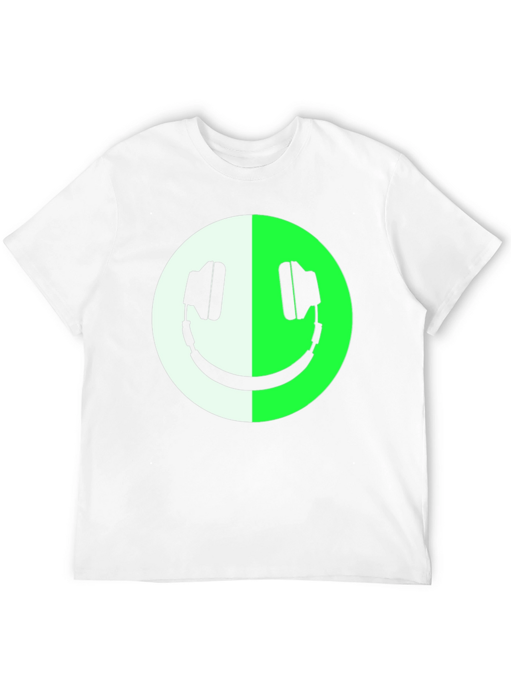 Headphone Smiley Face Graphic Tee