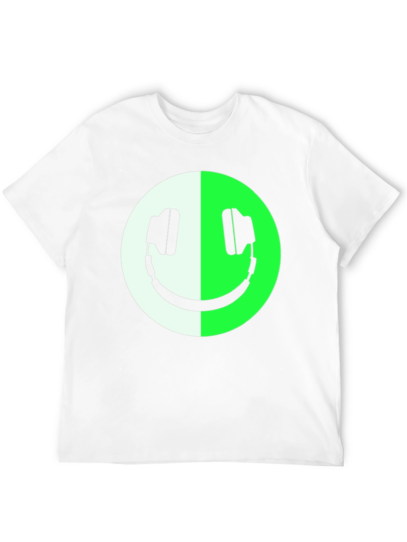 Headphone Smiley Face Graphic Tee