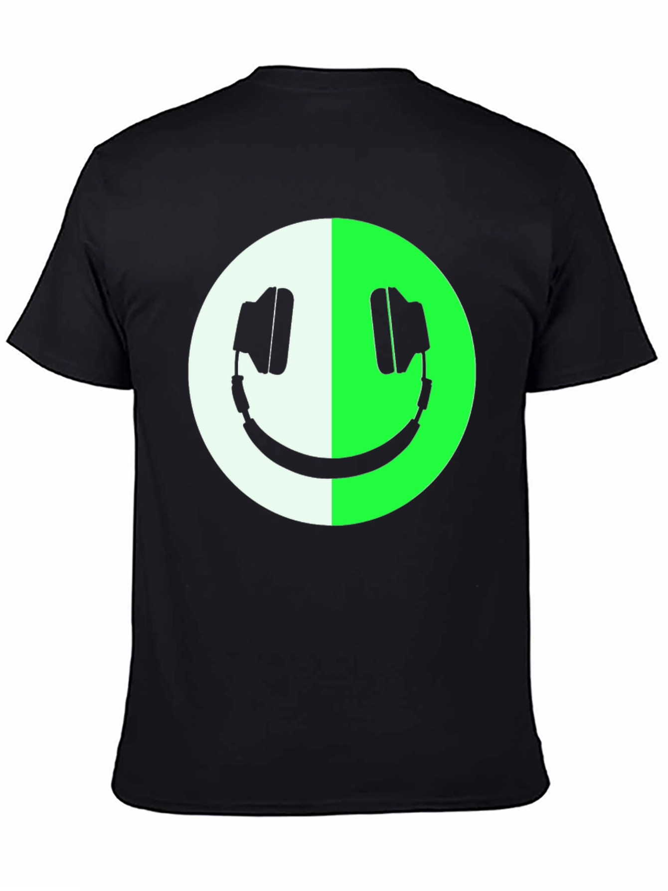 Headphone Smiley Face Graphic Tee